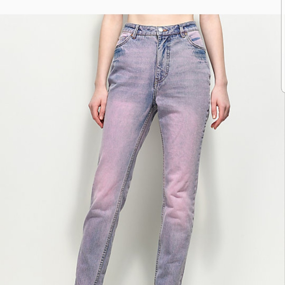 💀Cheap monday💀 purple high waisted mom jeans 🦄